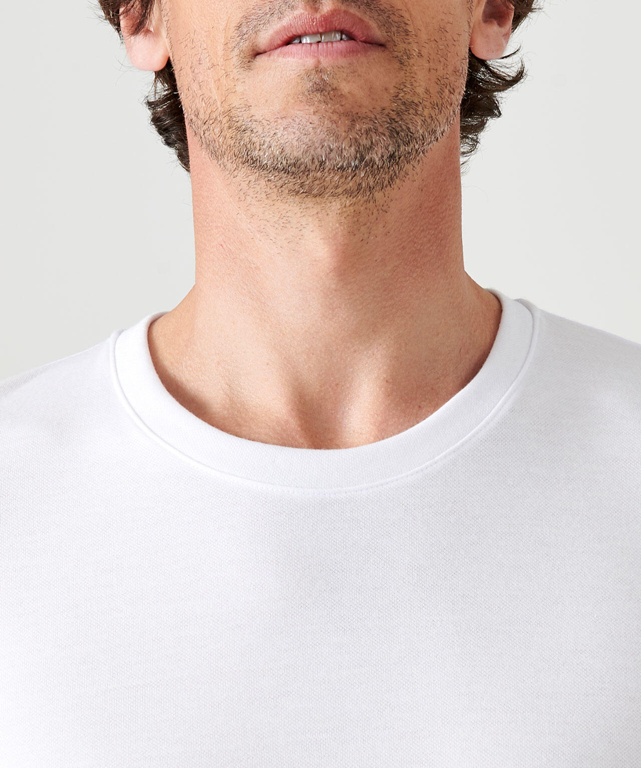 T-shirt double face col rond Thermolactyl - Blanc - Col Rond - Manches Courtes 4/4