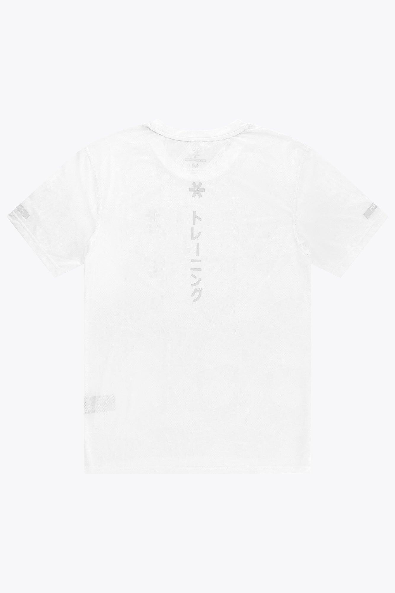 Camiseta de entrenamiento Osaka para hombre, de malla, blanca 3/4