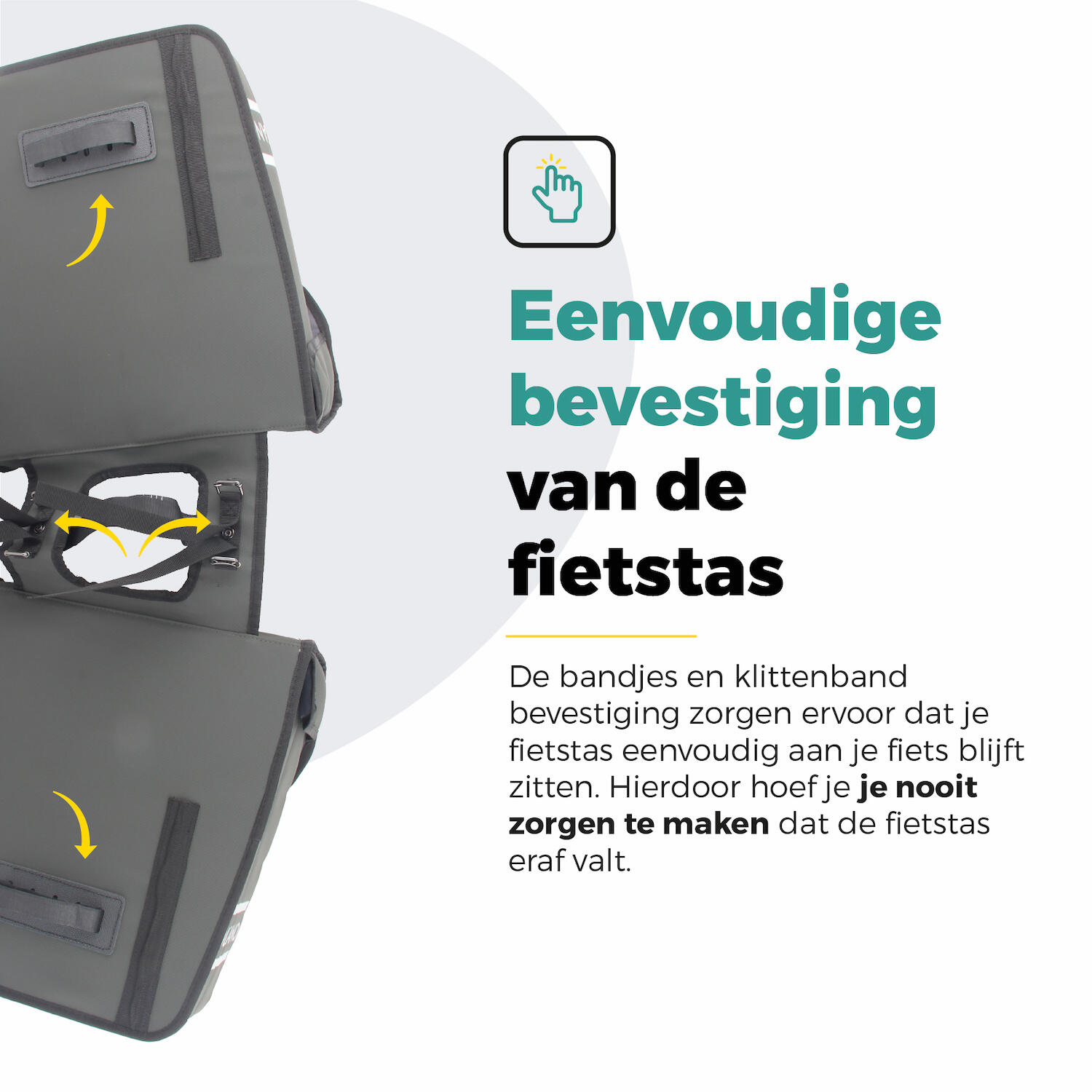 Voltano Dubbele Fietstas 40L Afgeschuind - Intense Green - Waterdicht 3/7
