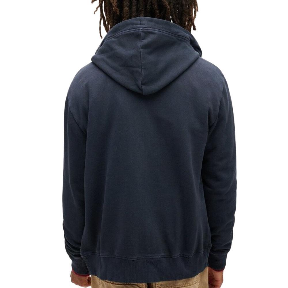 Superdry Essential Washed Ziphood Herren Sweatjacke Marine 2/6