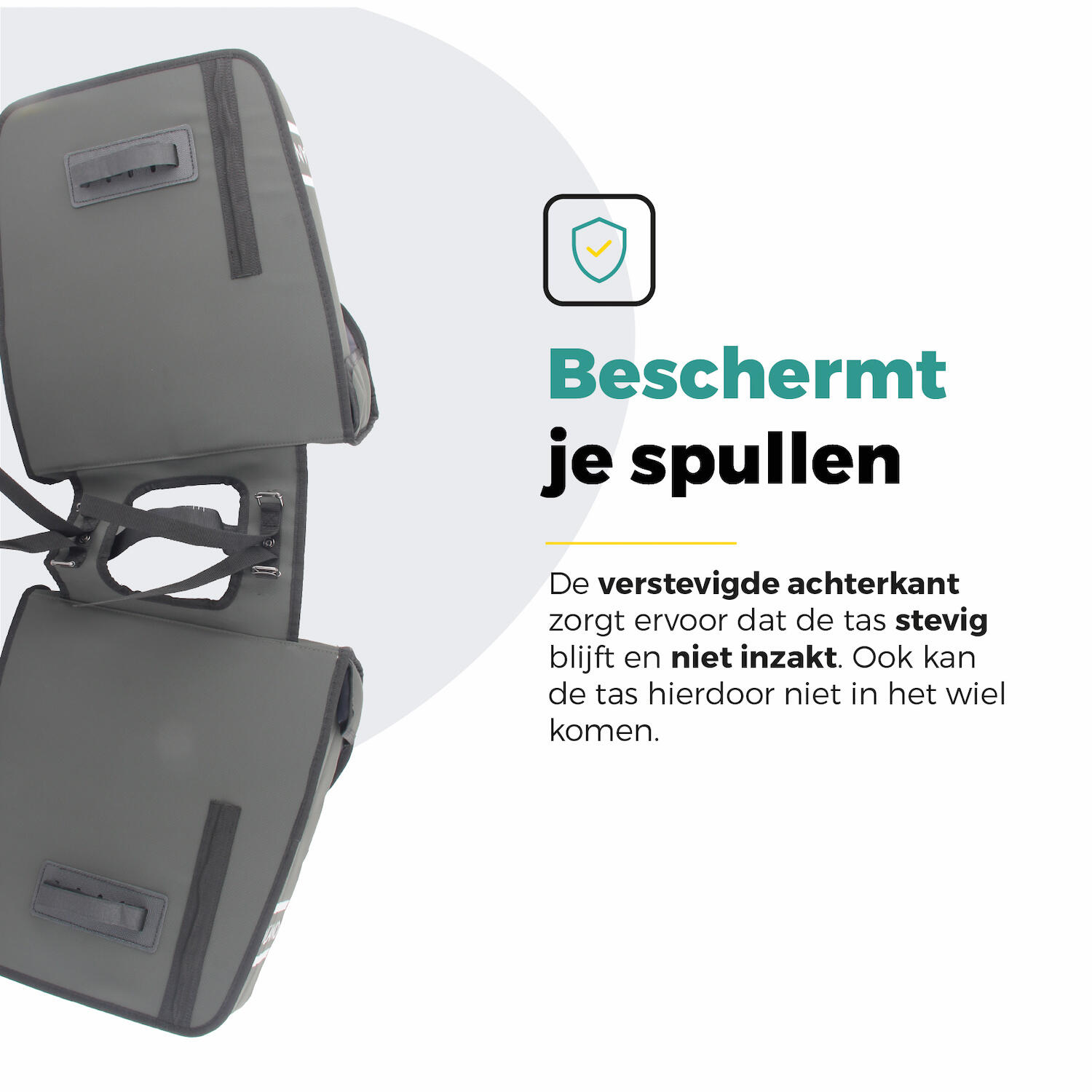 Voltano Dubbele Fietstas 40L Afgeschuind - Intense Green - Waterdicht 6/7