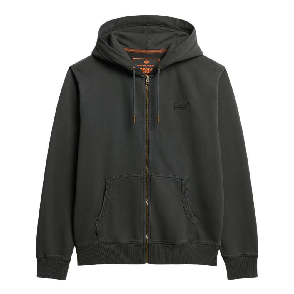 Logo-gedruckter, gefärbter Reißverschluss-Hoodie Superdry Essential 2/6