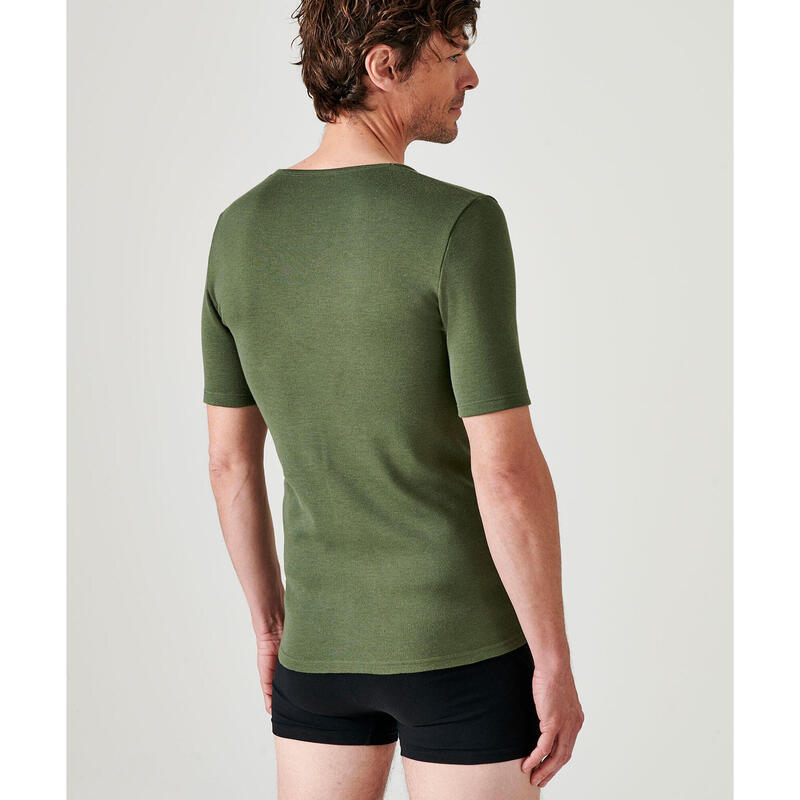 Damart T-Shirt Thermolactyl Col V Manches Courtes Homme - Chaleur Intense Degré 3