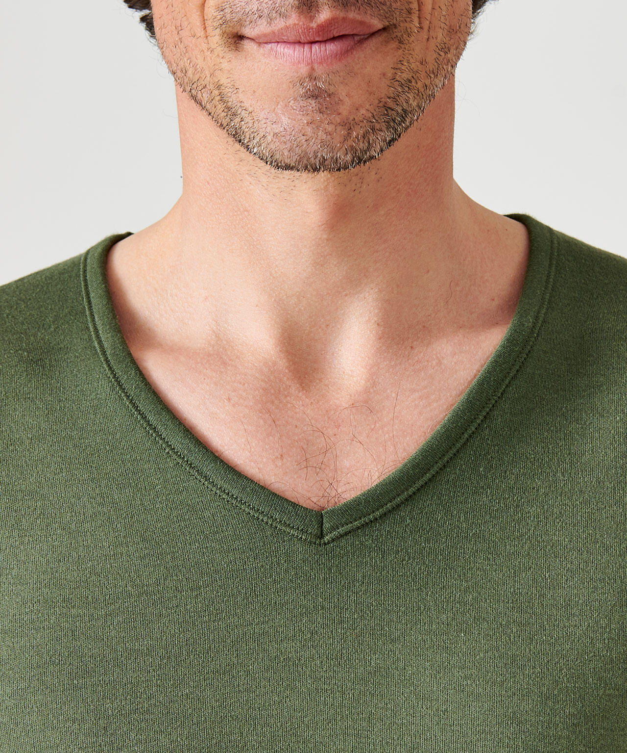 T-shirt col V manches courtes maille classique thermique Thermolactyl 2/4