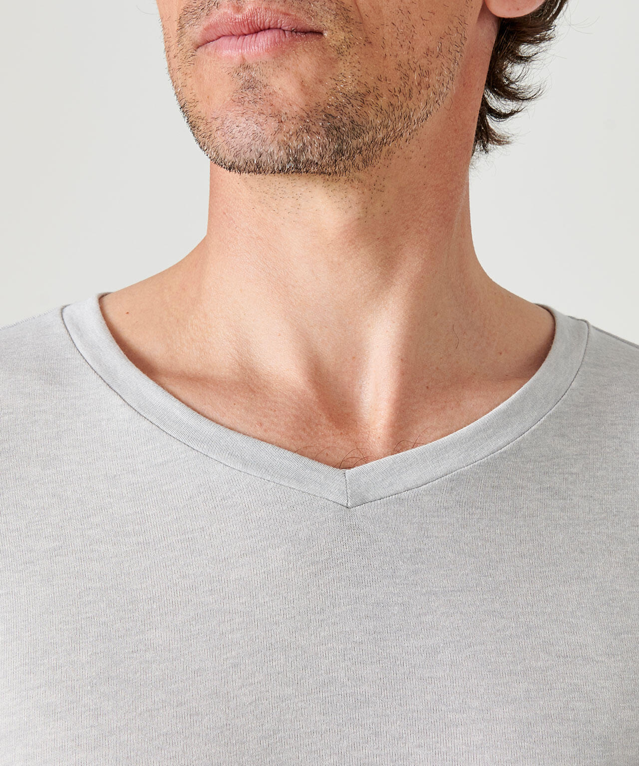 T-shirt manches courtes col V thermique Thermolactyl Sensitive - Gris 4/4