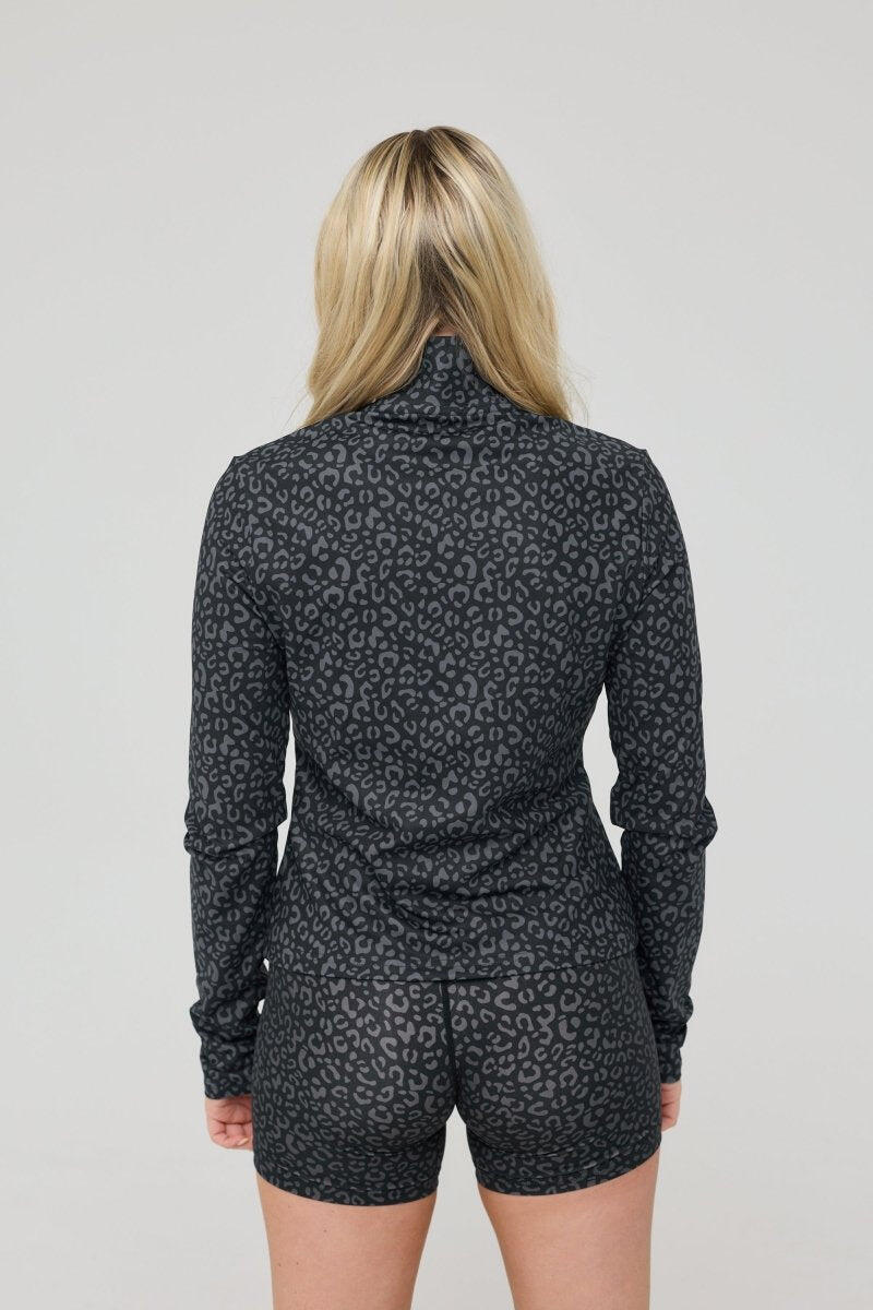 Casaco Curto com Fecho Infinite - Leopardo Preto 2/4