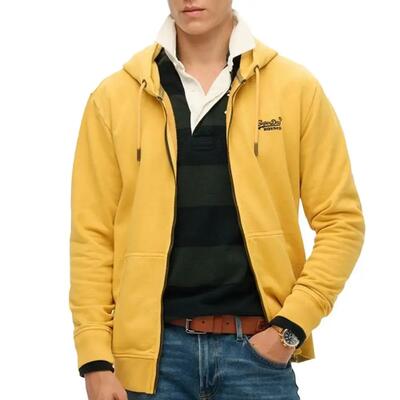 Geweven hoodie met rits en logo superdry essential