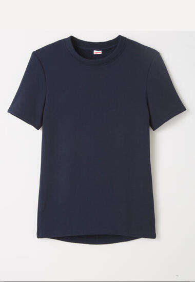 T-shirt thermique Thermolactyl manches courtes, molleton gratté - Bleu