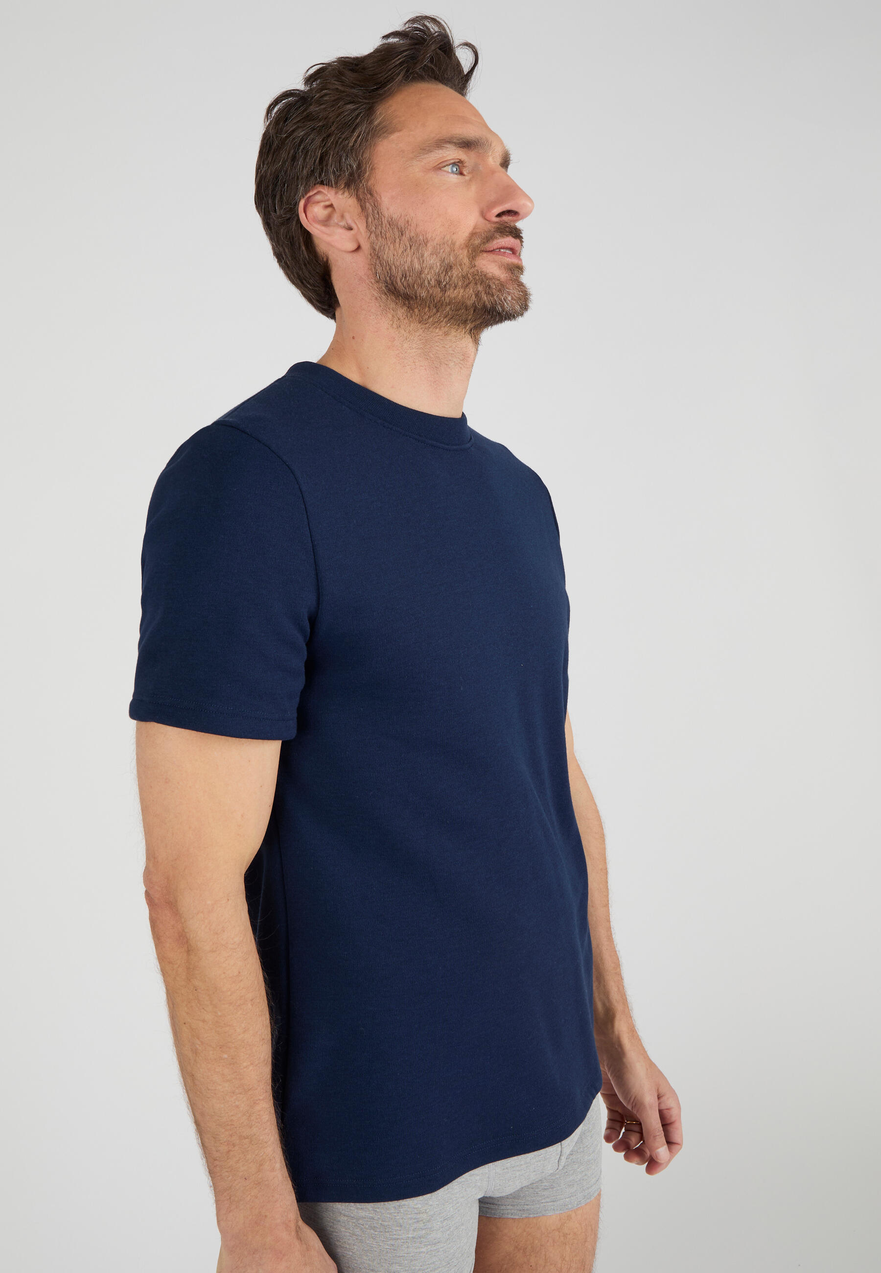 T-shirt thermique Thermolactyl manches courtes, molleton gratté - Bleu 4/5