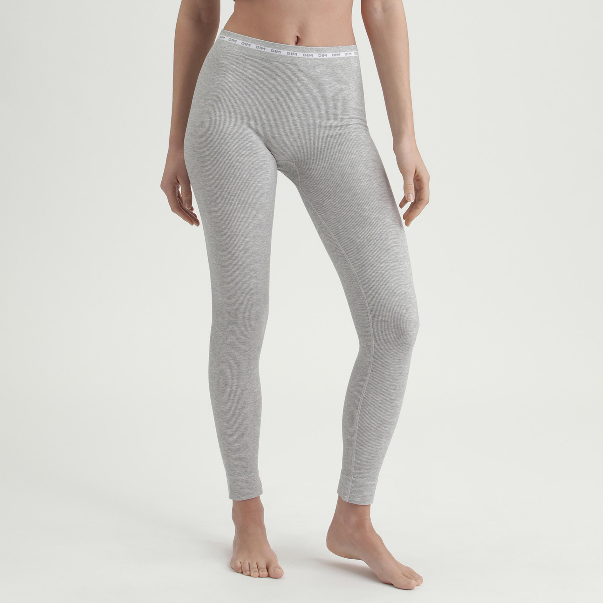 Dim - Legging Femme Sans Couture En Tissu Côtelé Icons Seamless - Legging - Gris - Decathlon