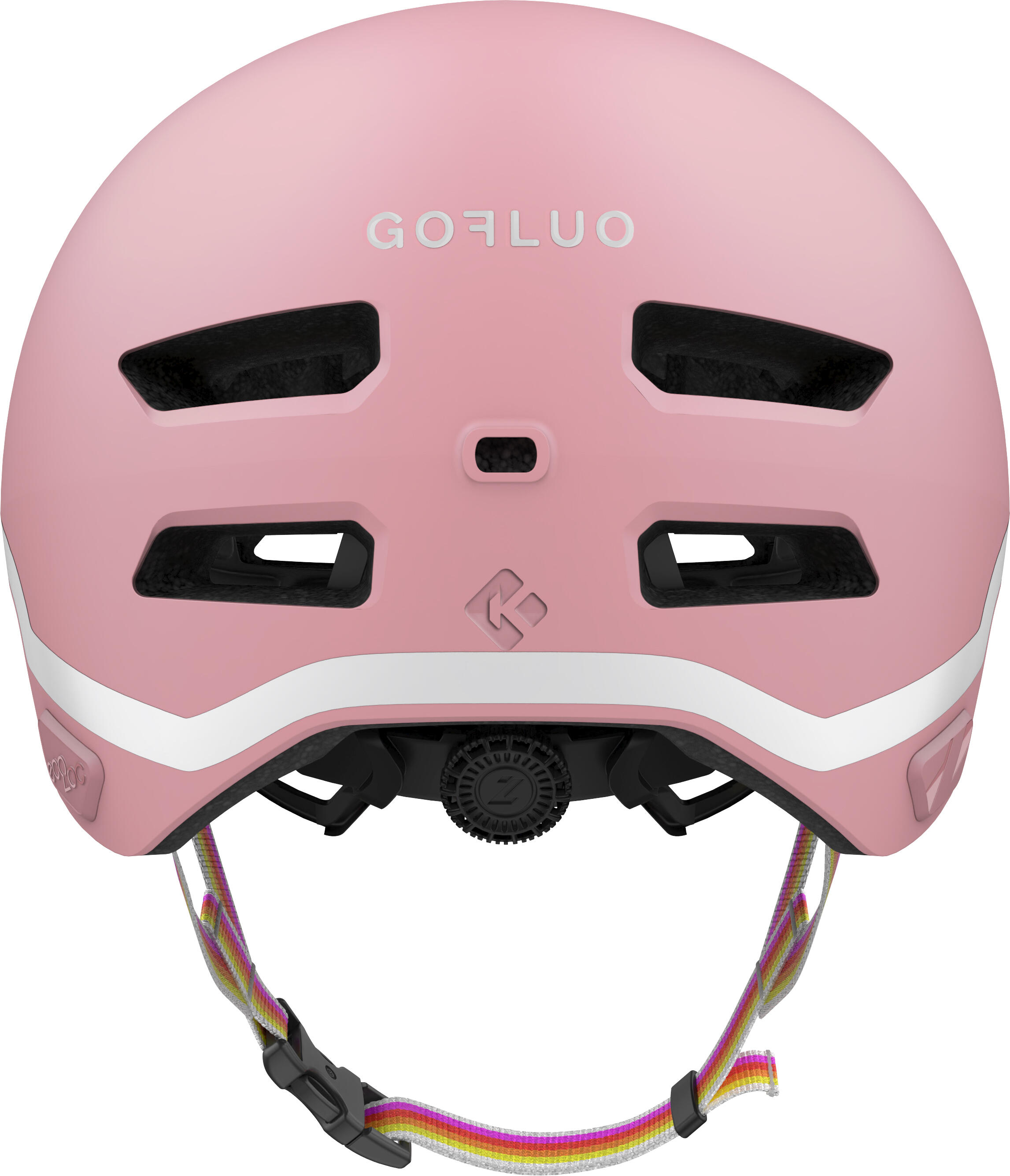 Kinder-Fahrradhelm Maze Jr KinetiCore GoFluo Edition, Soft Pink 5/5