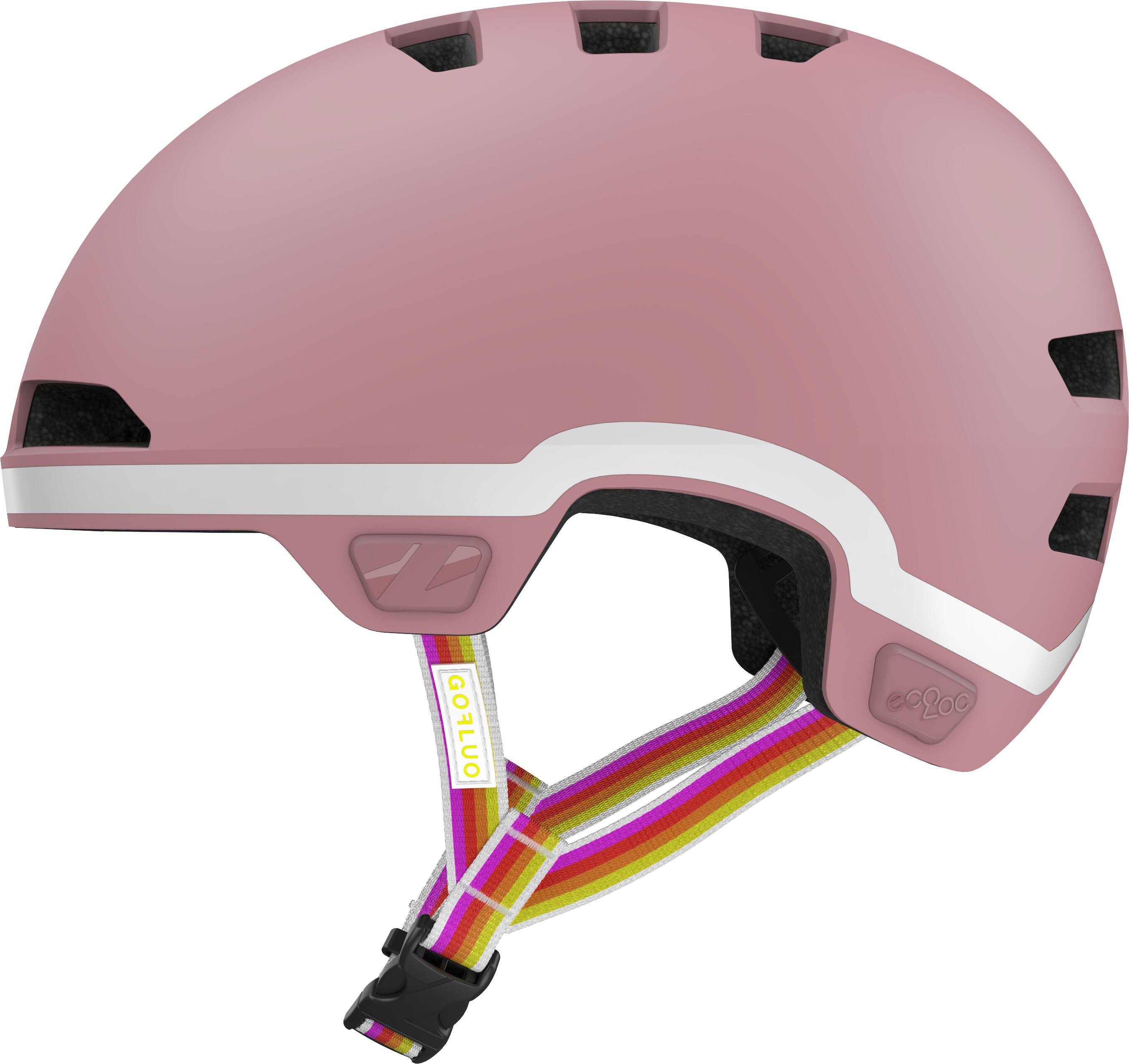 Kinder-Fahrradhelm Maze Jr KinetiCore GoFluo Edition, Soft Pink 4/5
