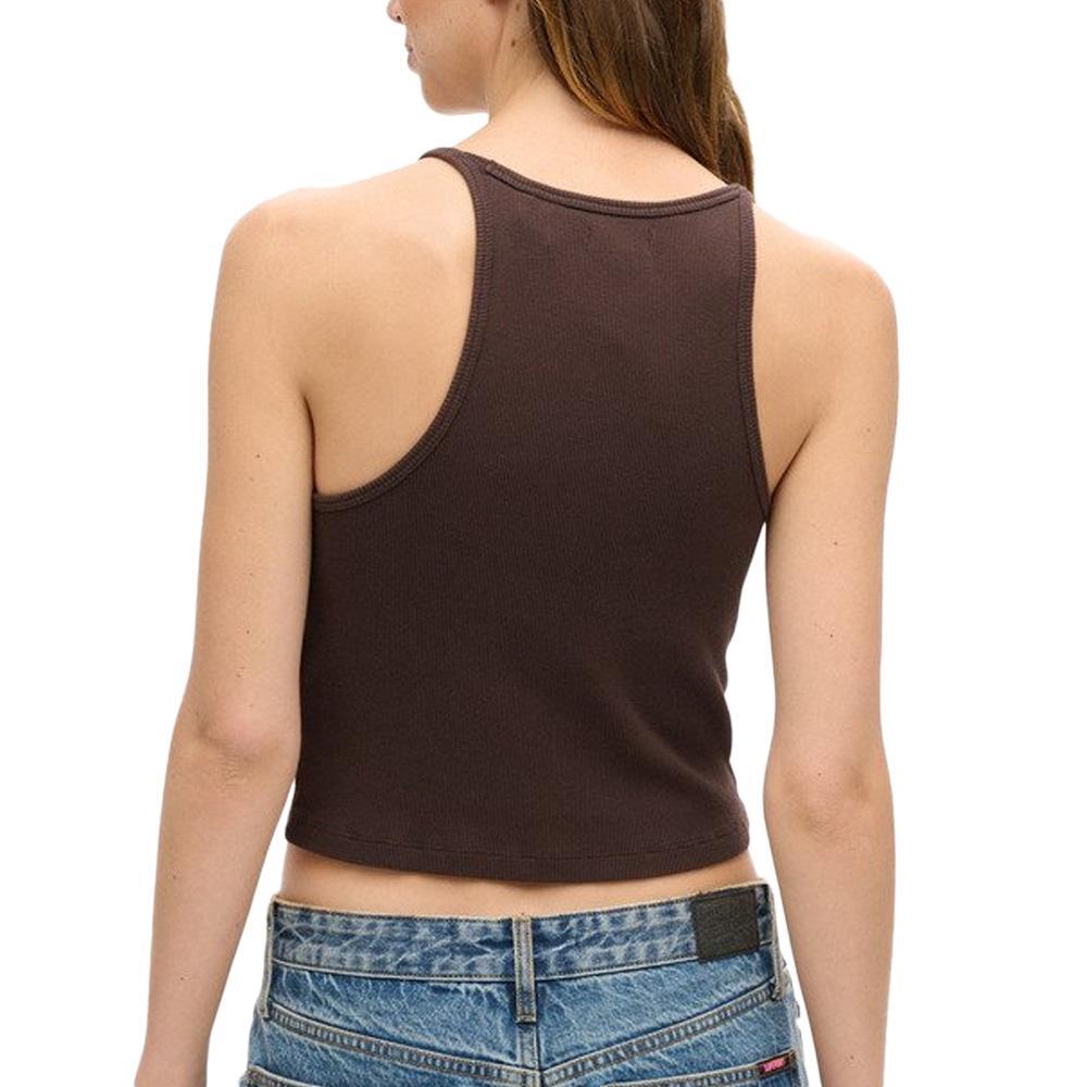 Superdry Essential Racer Vest Dames Top Bruin 2/2