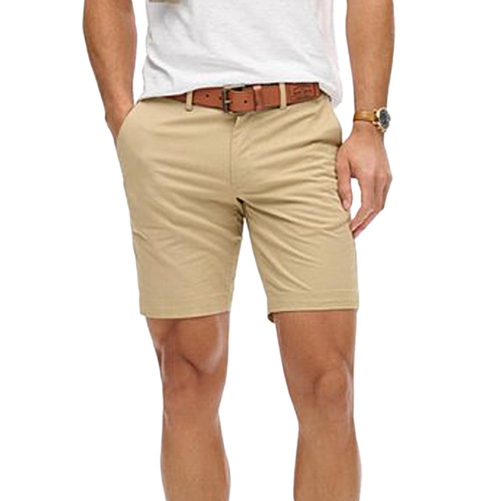Superdry - Short Chino Beige Clair Homme Superdry Stretch - Short De Protection - Beige - Decathlon