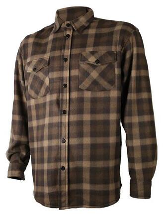 Chemise Polaire Carreaux Treeland Marron - M