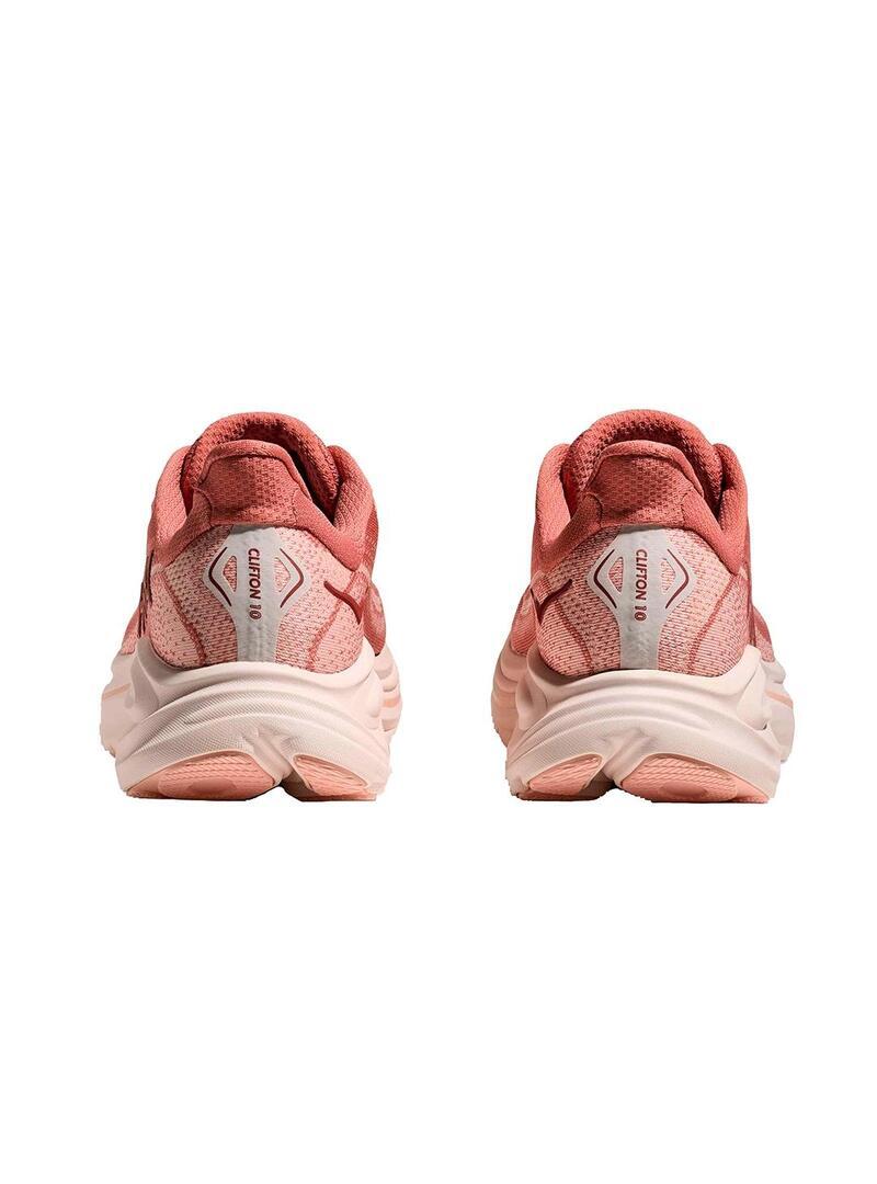 Corrida e trilha para Mulher Hoka Clifton 10 Rosa. 3/6