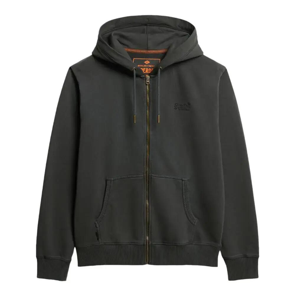 Sweat Zippé Grise Homme Superdry Essential Washed Ziphood 2/2