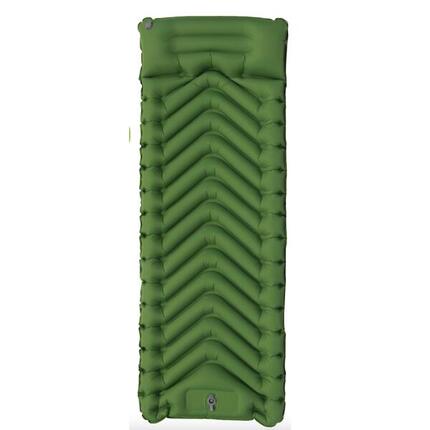Isomatte Luftmatratze Luftbett Grün 198 cm x 69 cm für Zelt mit Kissen u Pumpe