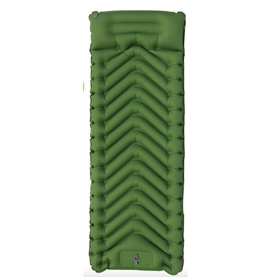 Isomatte Luftmatratze Luftbett Grün 198 cm x 69 cm für Zelt mit Kissen u Pumpe