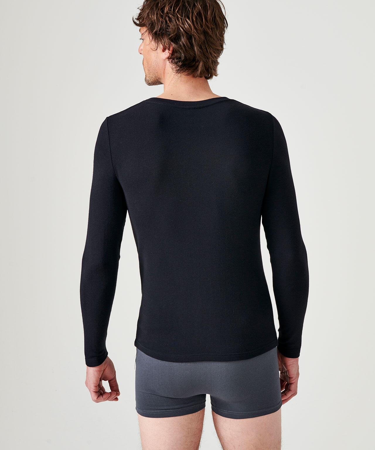 T-shirt col rond manches longues fine côte Thermolactyl Sensitive 3/4