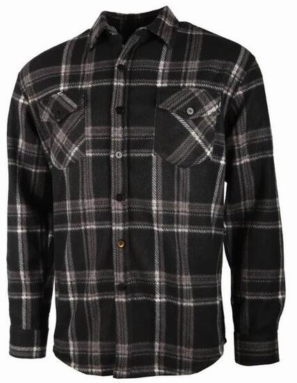 Chemise Polaire Carreaux Treeland Noire - XL