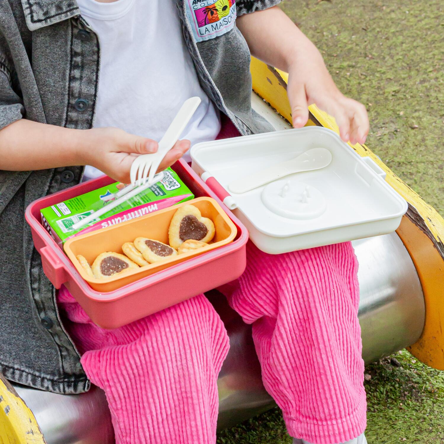 Boite repas sandwich/goûter 850ml|Enfants|Ecole, pique-nique, randonnée|Snacky 6/6