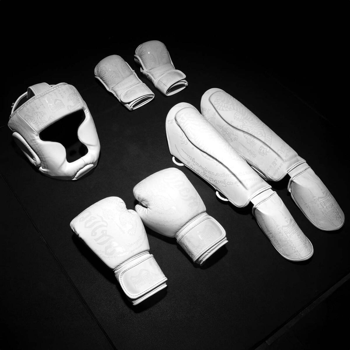Protège-tibias Phantom Muay Thai – Blanc – L/XL 3/7