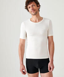 T-shirt col rond manches courtes fine côte Thermolactyl