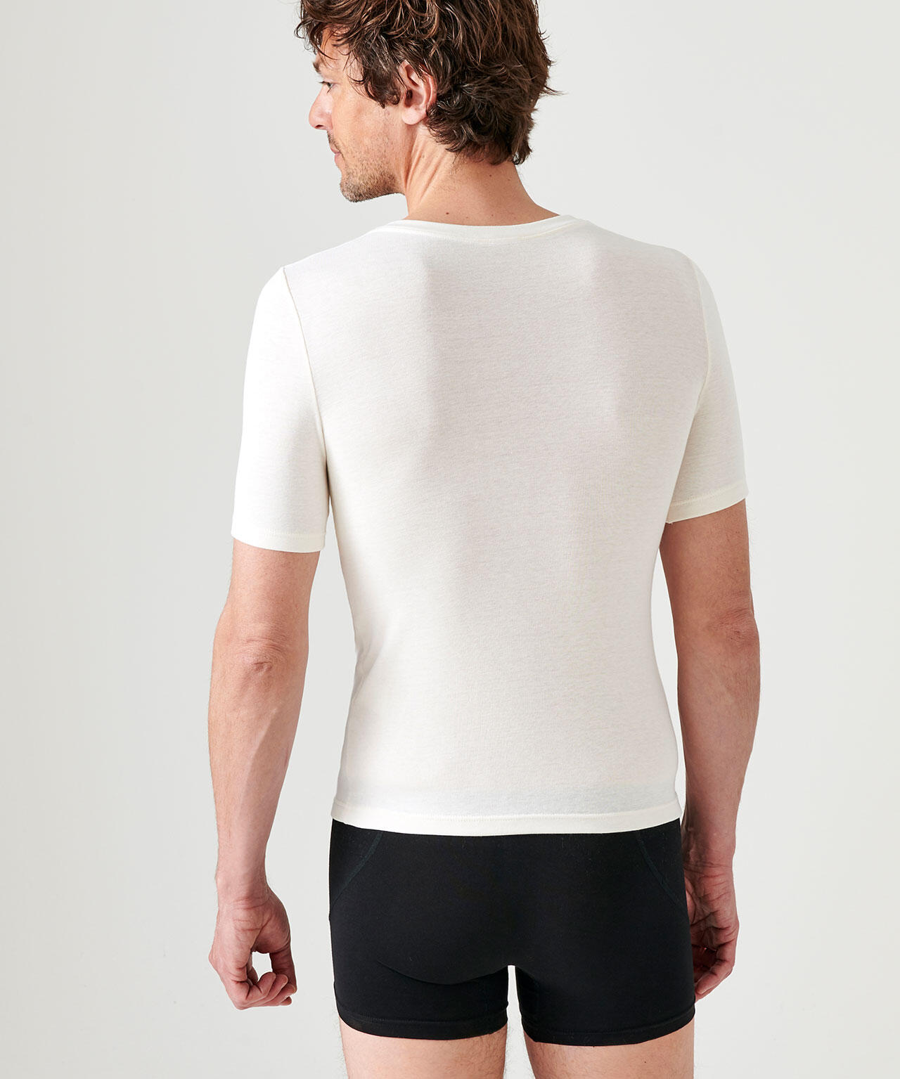 T-shirt col rond manches courtes fine côte thermique Thermolactyl 3/4