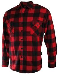 Chemise Polaire Treeland Carreaux Rouge et Noire - L