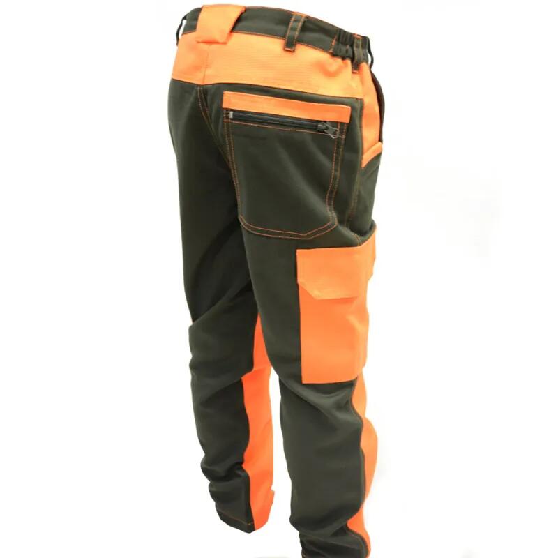 Pantalon traque enfant polyester coton orange kaki 6 à 16 ans 3/4