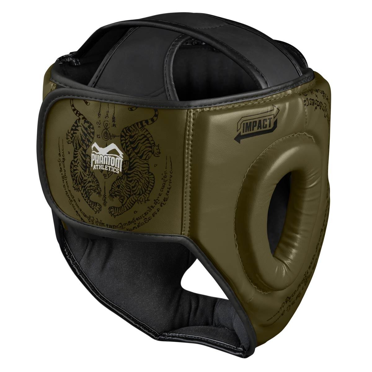 Casque de protection Muay Thai – Olive – Taille unique 2/2