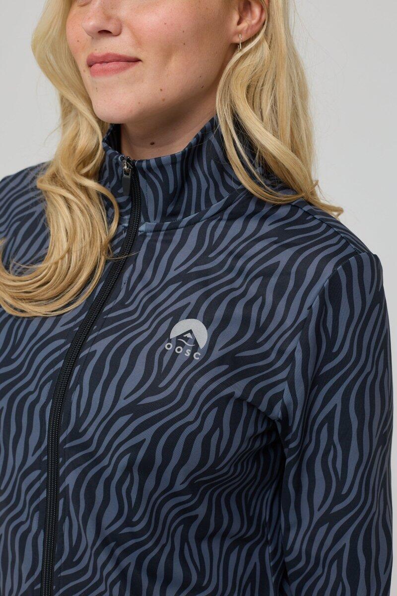 Damen Fitness Zip-Jacke Cropped Infinite Black Tiger 5/5