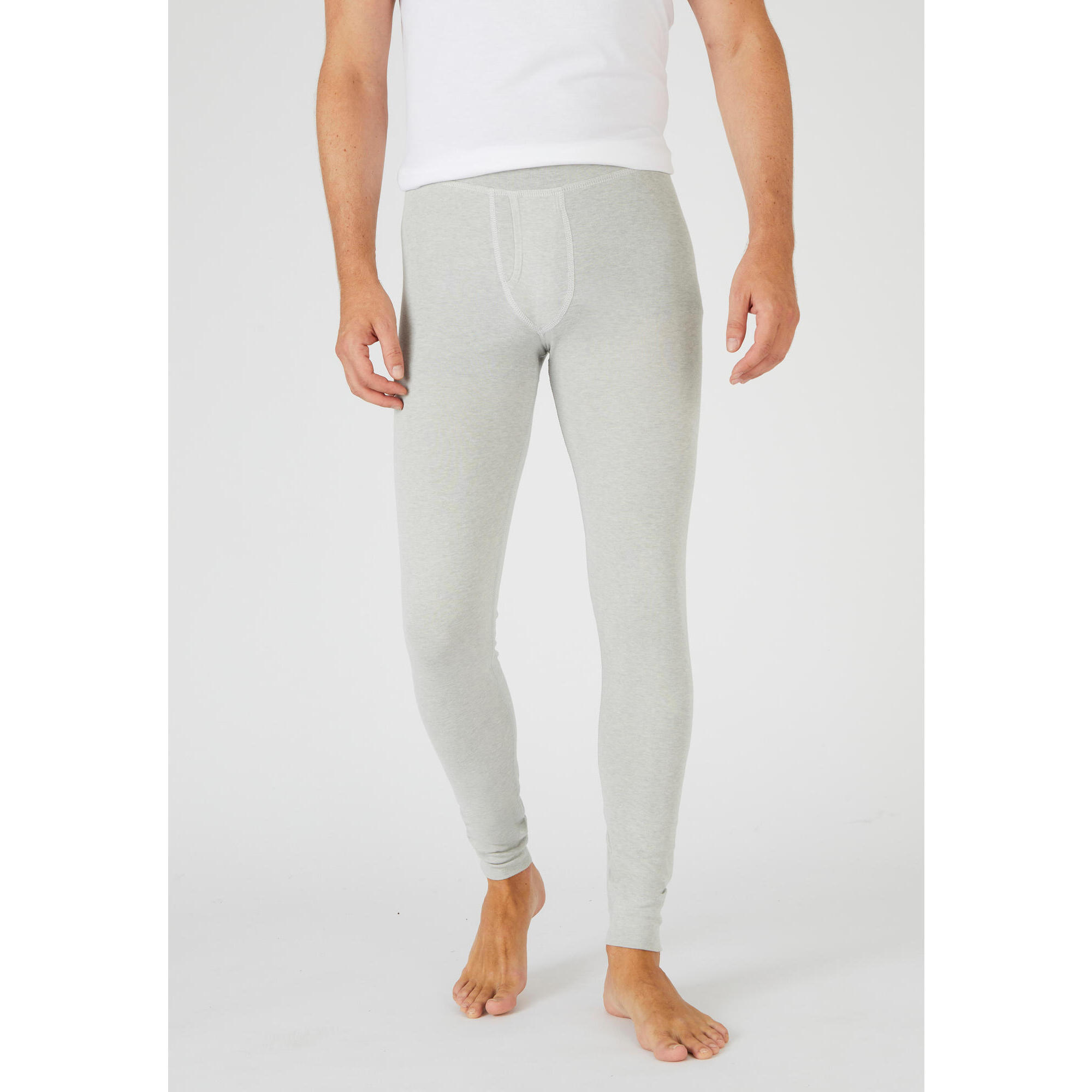 Damart - Caleçon Ouvert Devant 2 Statures Fine Côte Thermique Thermolactyl Sensitive - Slip Shorty - Gris - 42 M/l - Decathlon
