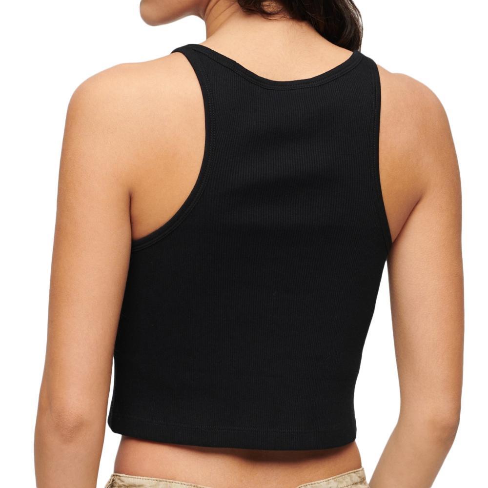 Superdry Zwart Racer Top met Borduurwerk voor Dames 2/2