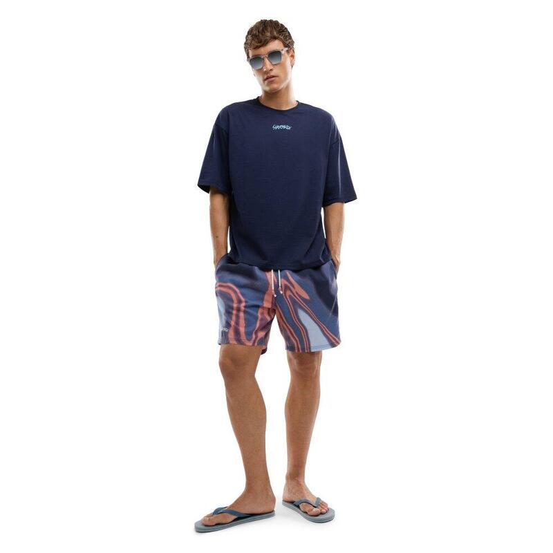 Tricou liber pentru bărbați IBZ Ibi Blue Stone Albastru