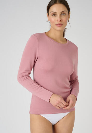 T-shirt fine côte thermique Thermolactyl Sensitive, col rond