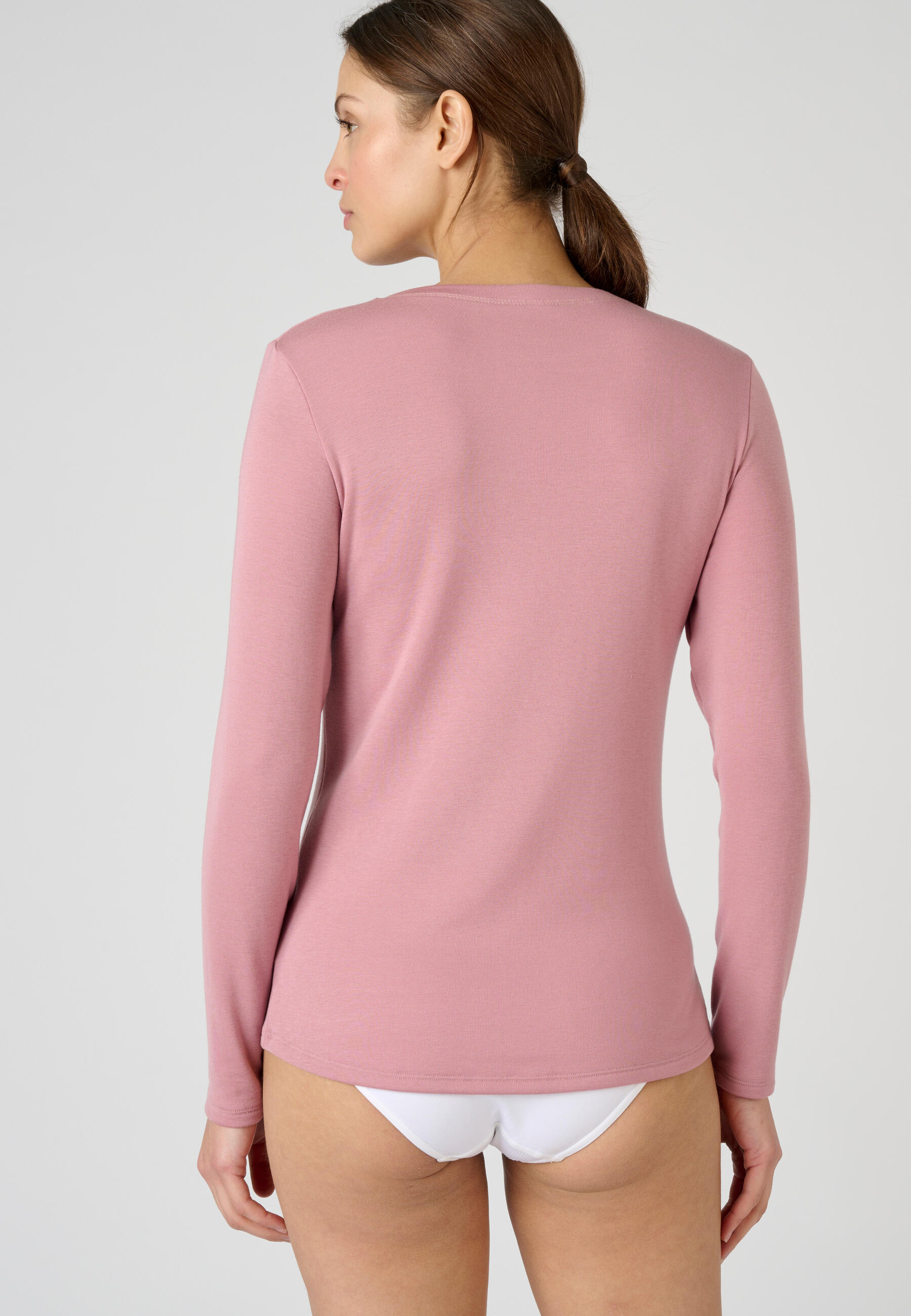 T-shirt fine côte thermique Thermolactyl Sensitive, col rond 3/5