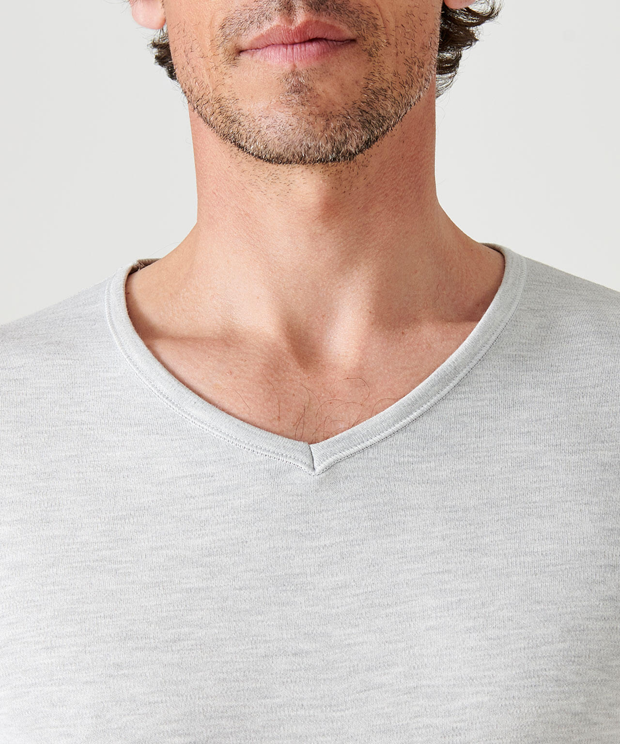 T-shirt col V manches courtes maille classique thermique Thermolactyl 4/4