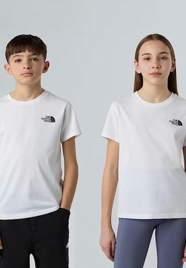 Tee Shirt Garçon The North Face Teen Simple Dome Reg Ss White