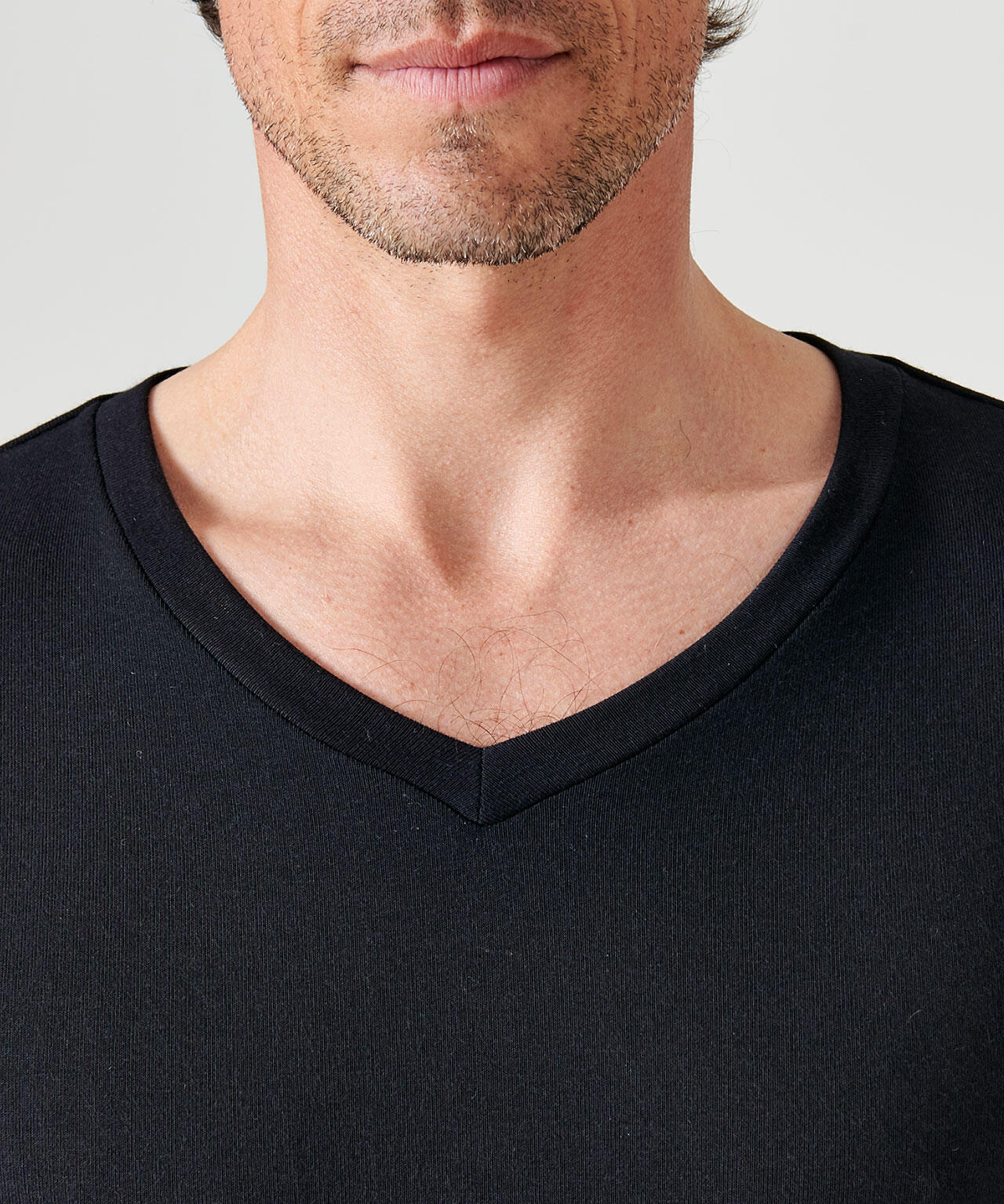T-shirt col V manches courtes fine côte thermique Thermolactyl Sensitive 4/4