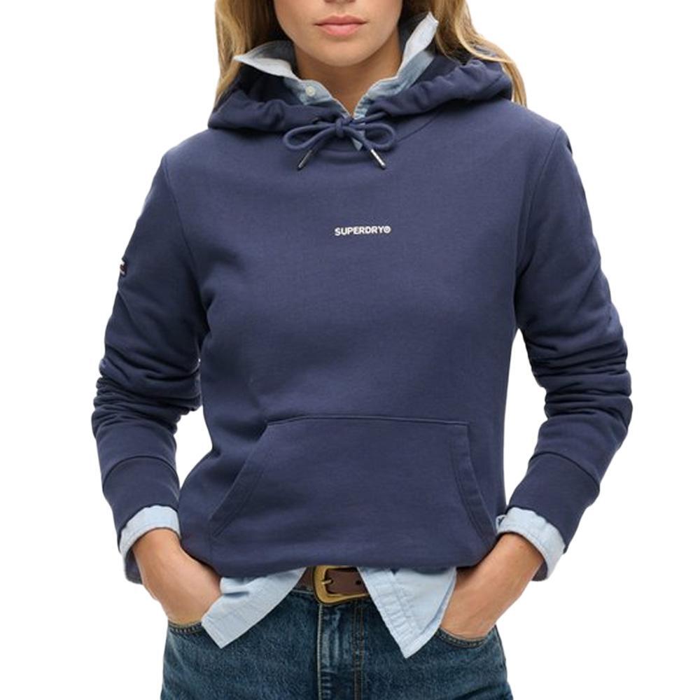 Superdry - Sweat Marine Femme Superdry Plain Hood - Sweat-shirt - Bleu - Decathlon