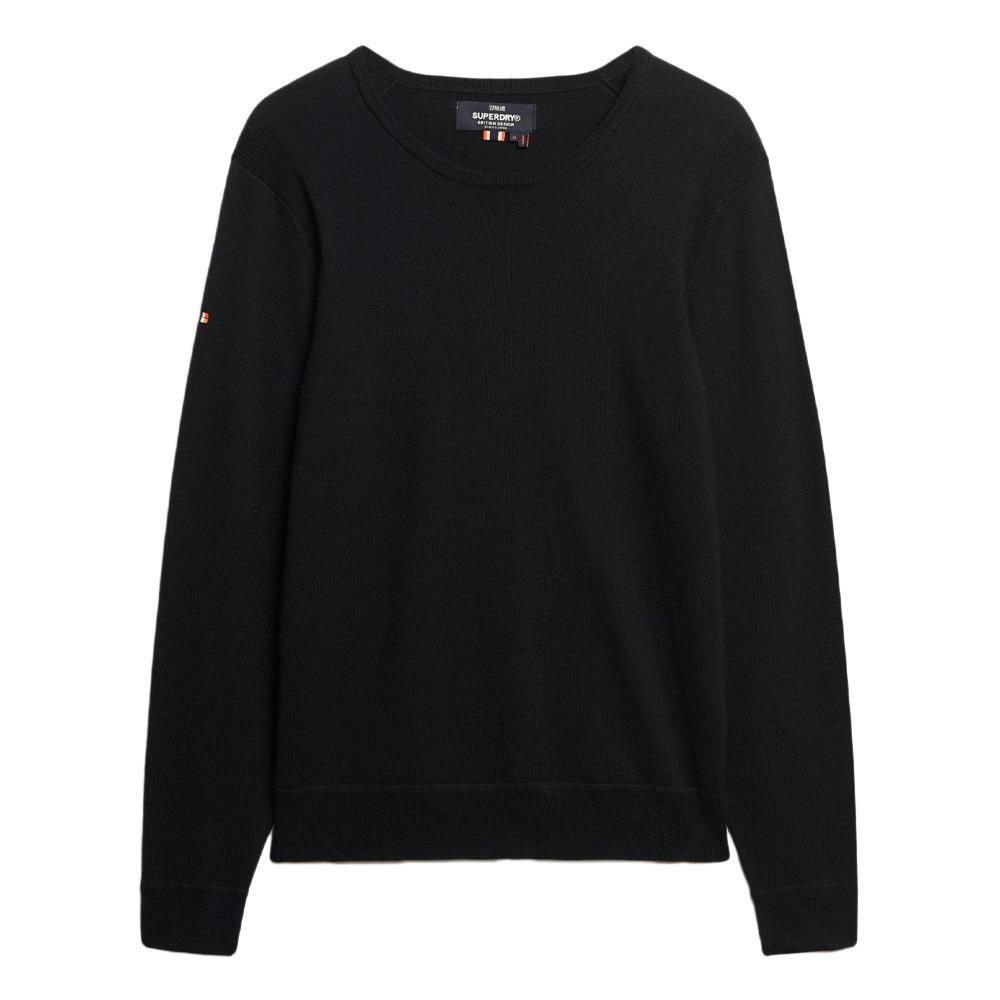 Pull Noir Homme Superdry Merino Crew Jumper 2/2