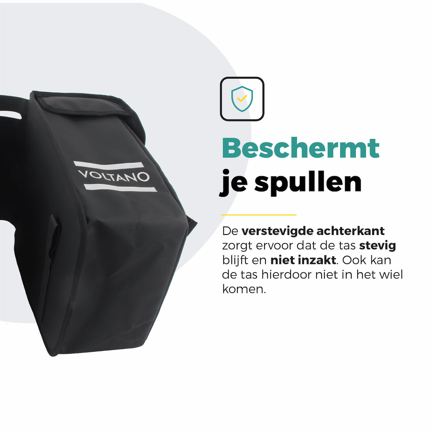 Voltano Dubbele Fietstas 40L Afgeschuind - Zwart - Waterdicht 6/7
