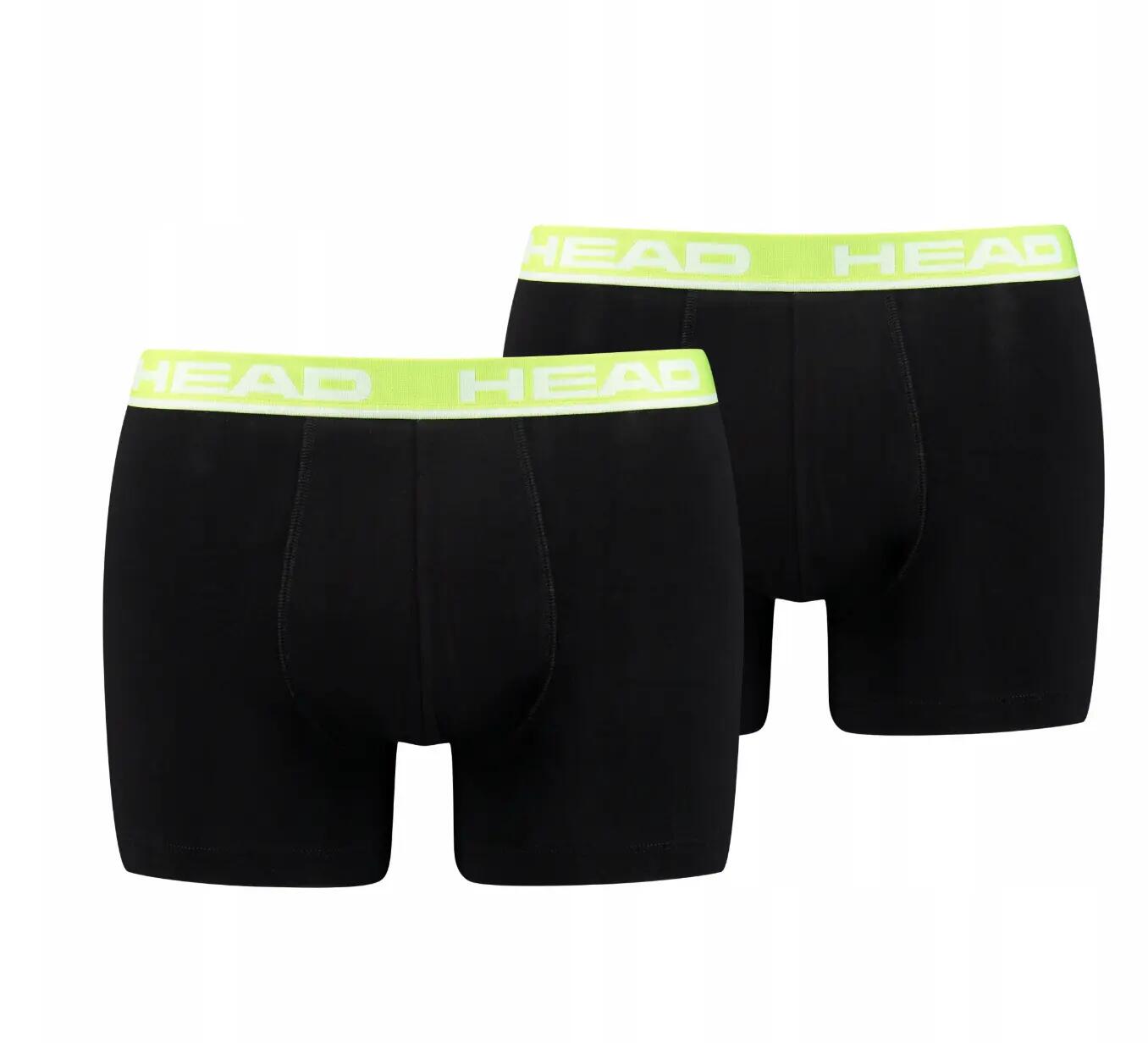 Set 2 boxeri Head Basic, negru/verde, XL 2/2
