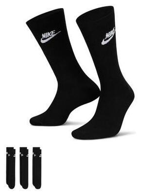 Unisex nike sportswear everyday essential crew zwarte sokken (x3)