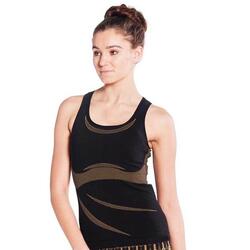 Débardeur yoga, 70% coton bio, sans coutures - Haut de yoga soutien intégré - Om