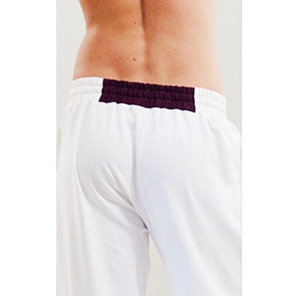 Pantalon yoga homme confort yogi blanc - Vêtement yoga homme ample et ultra doux 3/7
