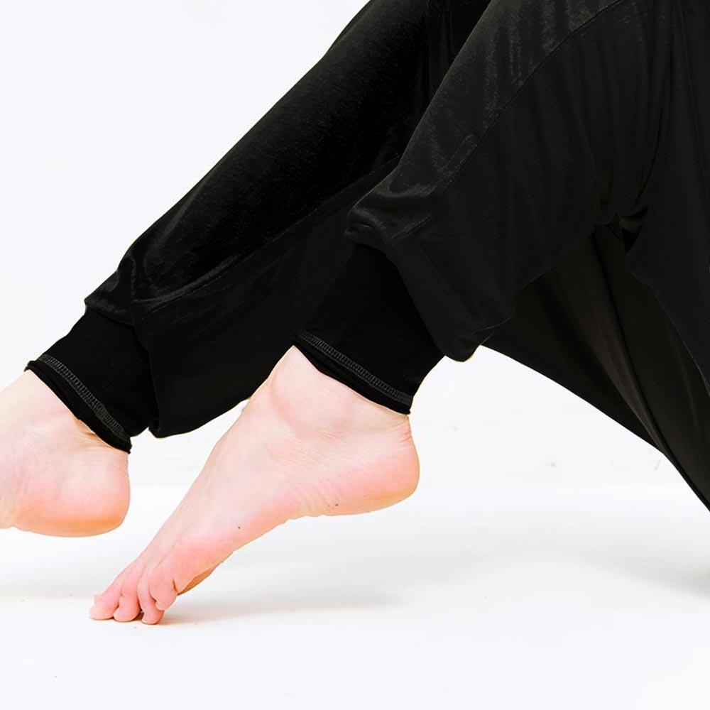 Pantalon de yoga femme large taille haute - Noir 3/7