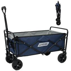Chariot pliable de Camping - Pour matériel de camping 80 kg - Bleu foncé